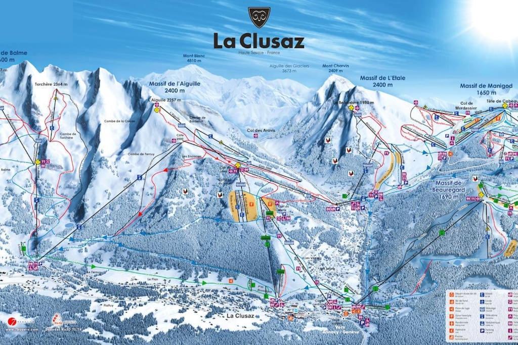 Appartement La Clusaz Avec Terrasse Sur Les Pistes De Ski Manigod Ngoại thất bức ảnh