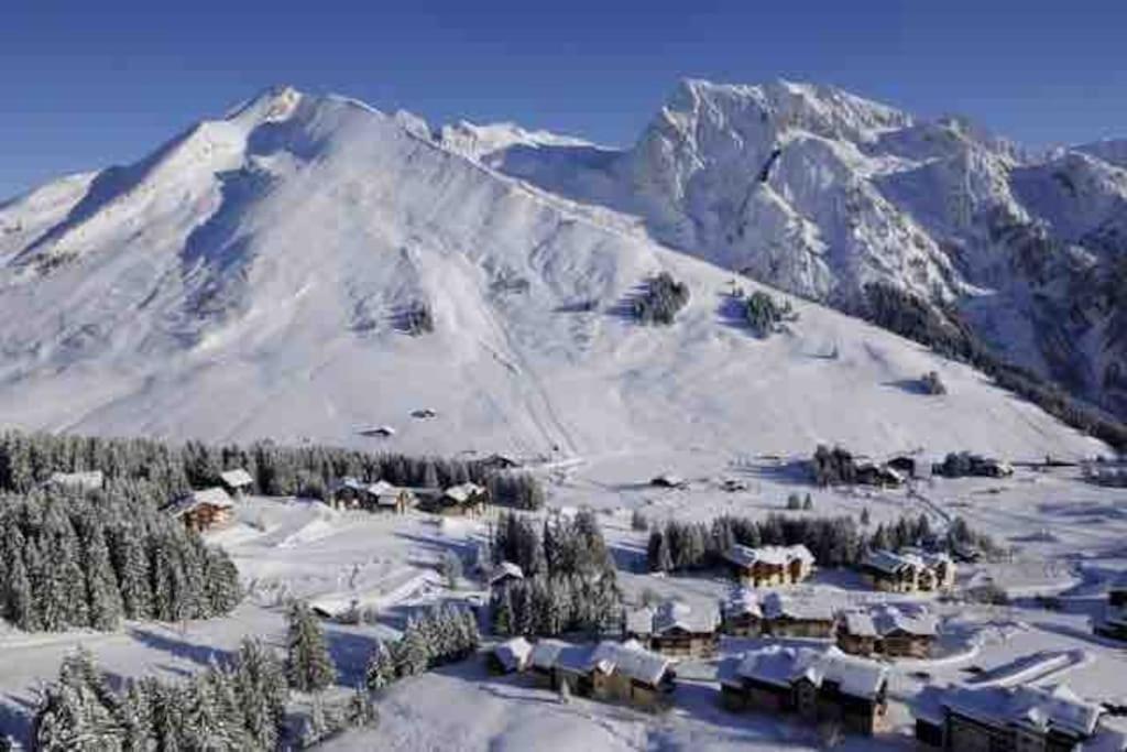 Appartement La Clusaz Avec Terrasse Sur Les Pistes De Ski Manigod Ngoại thất bức ảnh